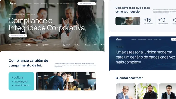 Site institucional da DMS Advogados desenvolvido pela Maatz