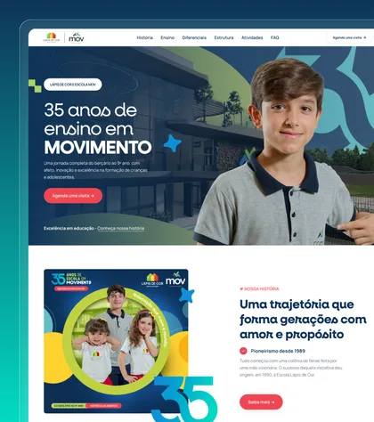 Site institucional desenvolvido pela Maatz para Lápis de Cor