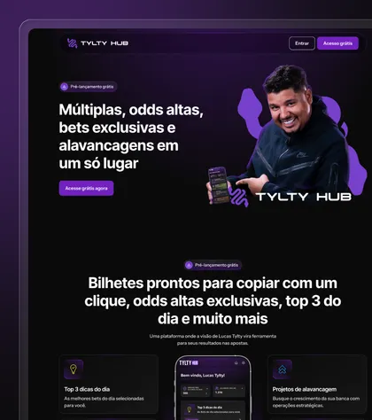 Site desenvolvido pela Maatz para Tylty Hub